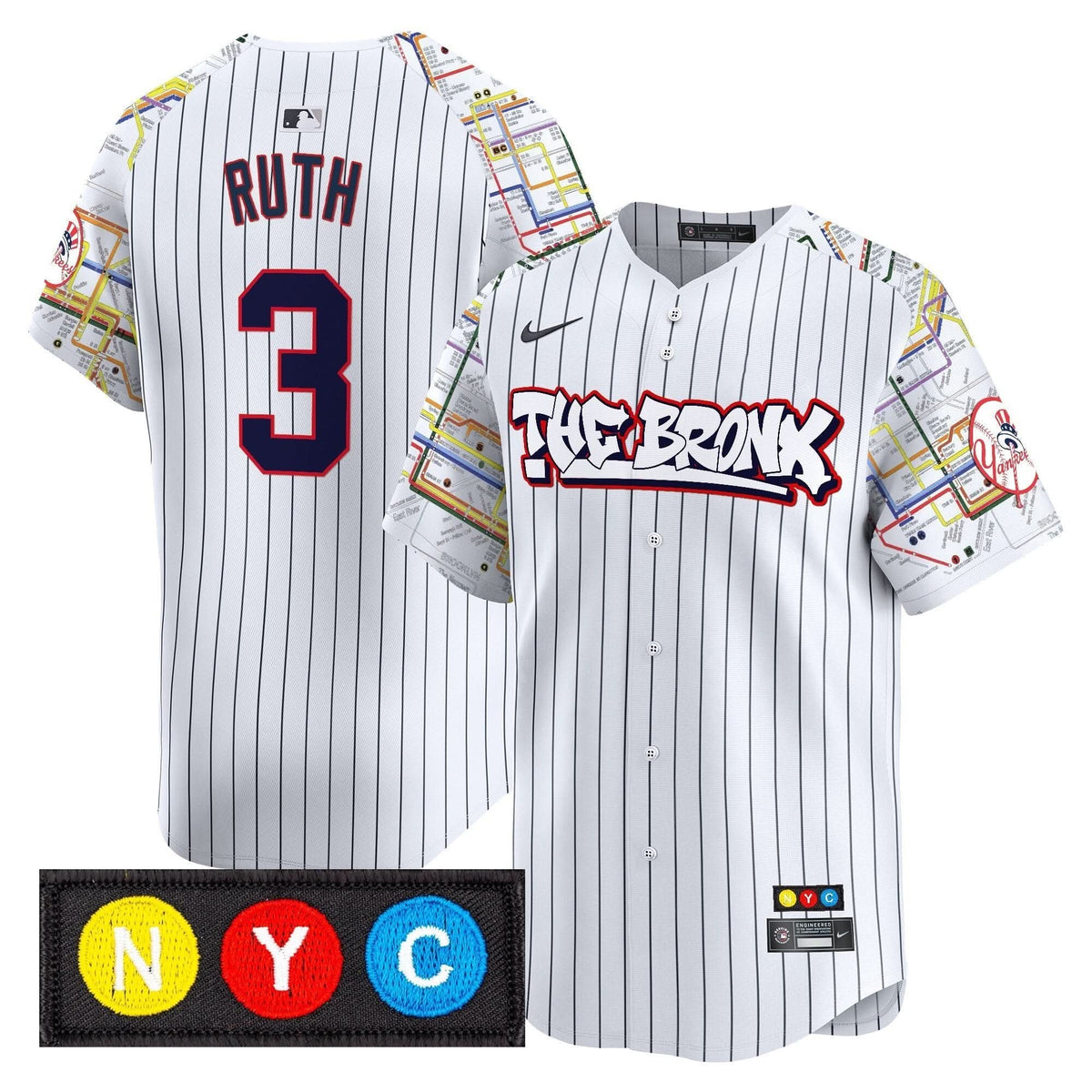 New York Yankees The Bronx Subway Style Vapor Premier Limited Jersey - Stitched