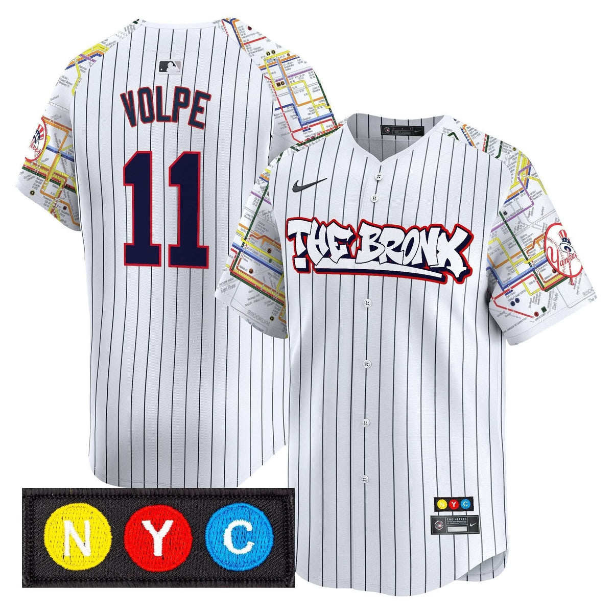 New York Yankees The Bronx Subway Style Vapor Premier Limited Jersey - Stitched