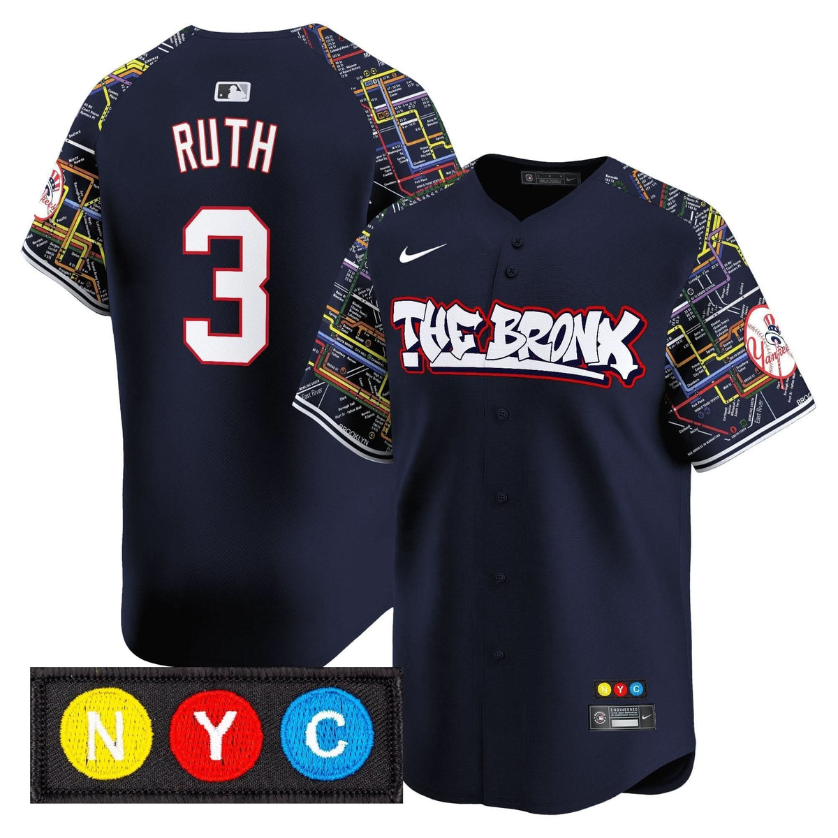 New York Yankees The Bronx Subway Style Vapor Premier Limited Jersey - Stitched