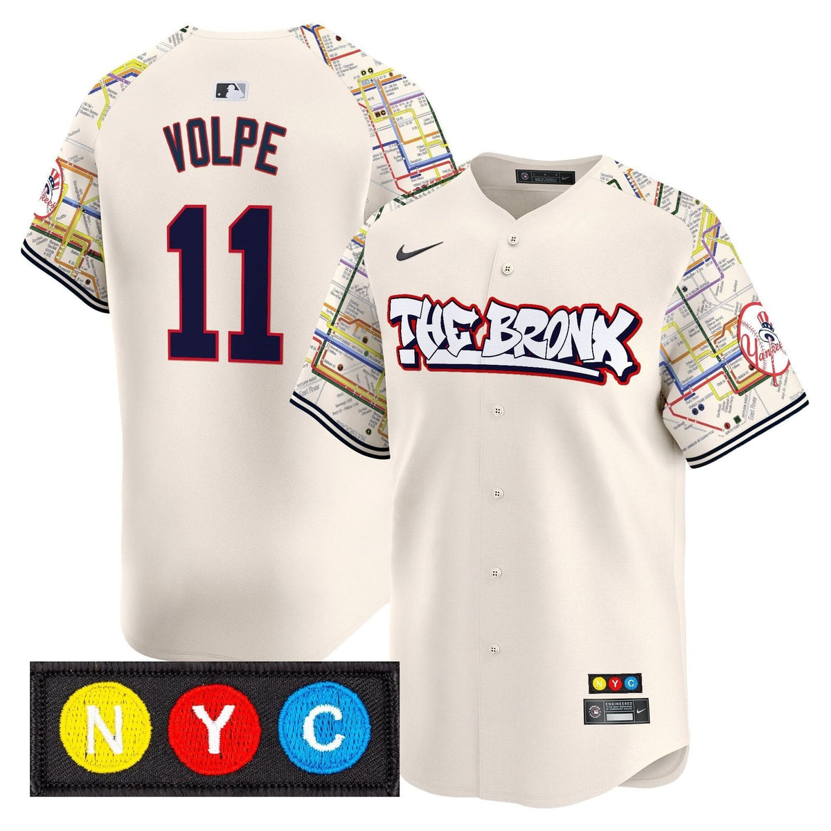 New York Yankees The Bronx Subway Style Vapor Premier Limited Jersey - Stitched