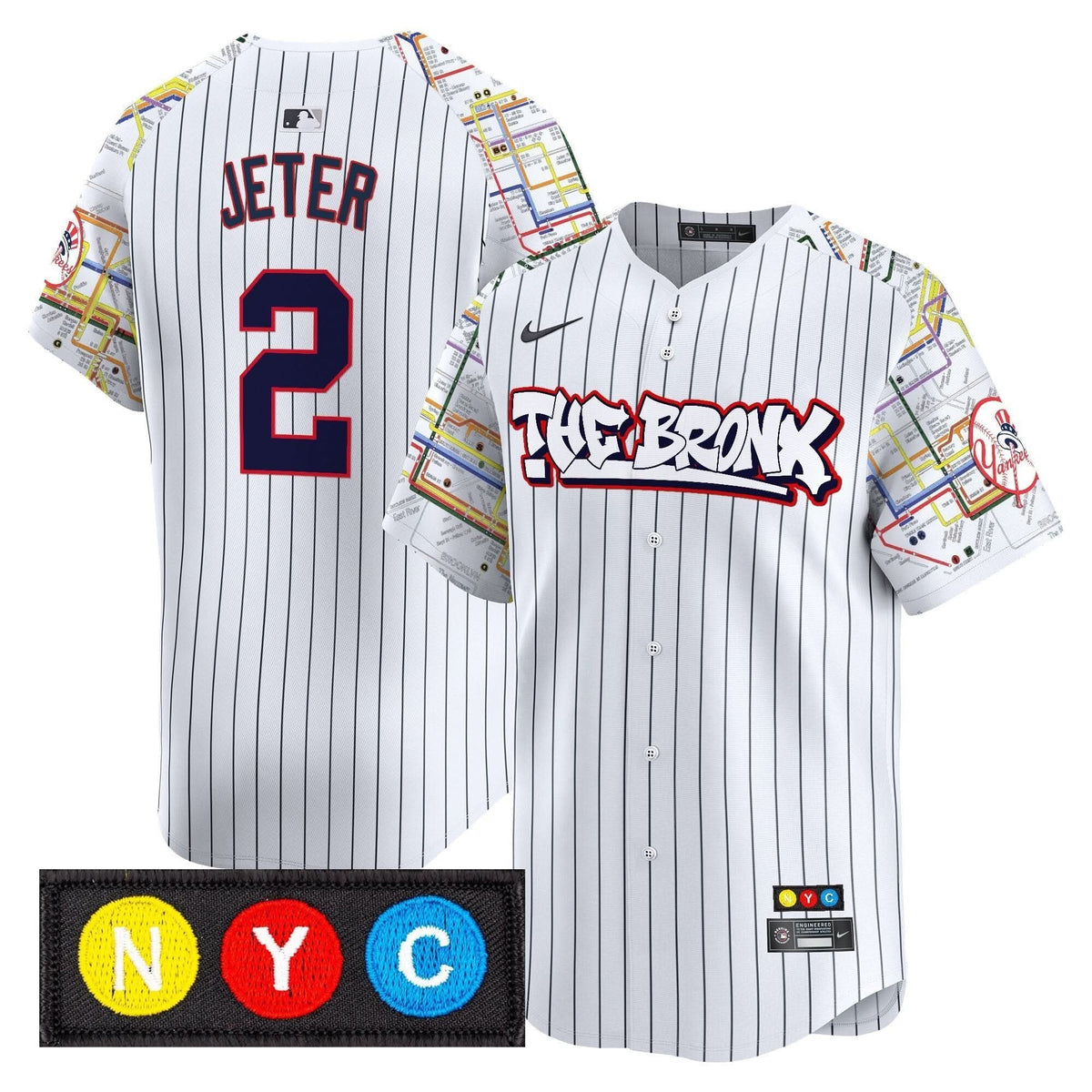 New York Yankees The Bronx Subway Style Vapor Premier Limited Jersey - Stitched