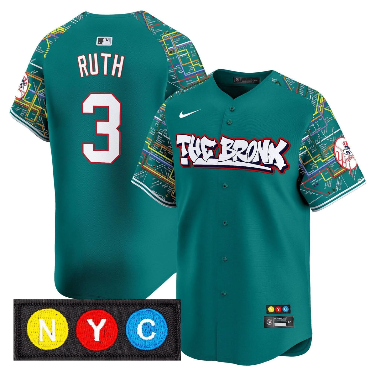 New York Yankees The Bronx Subway Style Vapor Premier Limited Jersey - Stitched