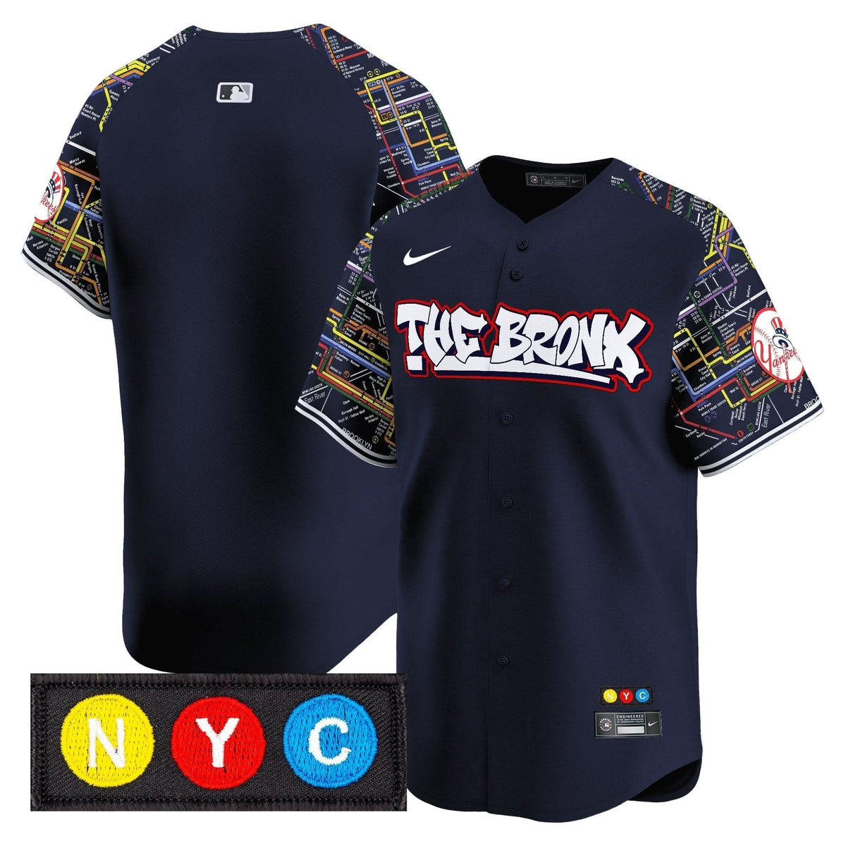 New York Yankees The Bronx Subway Style Vapor Premier Limited Jersey - Stitched