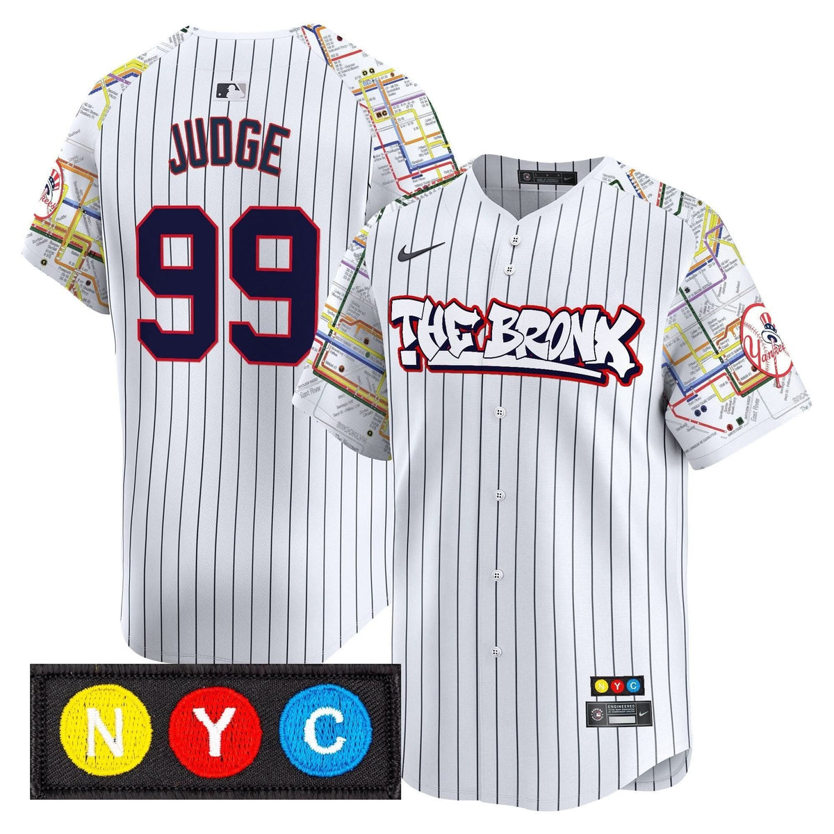 New York Yankees The Bronx Subway Style Vapor Premier Limited Jersey - Stitched