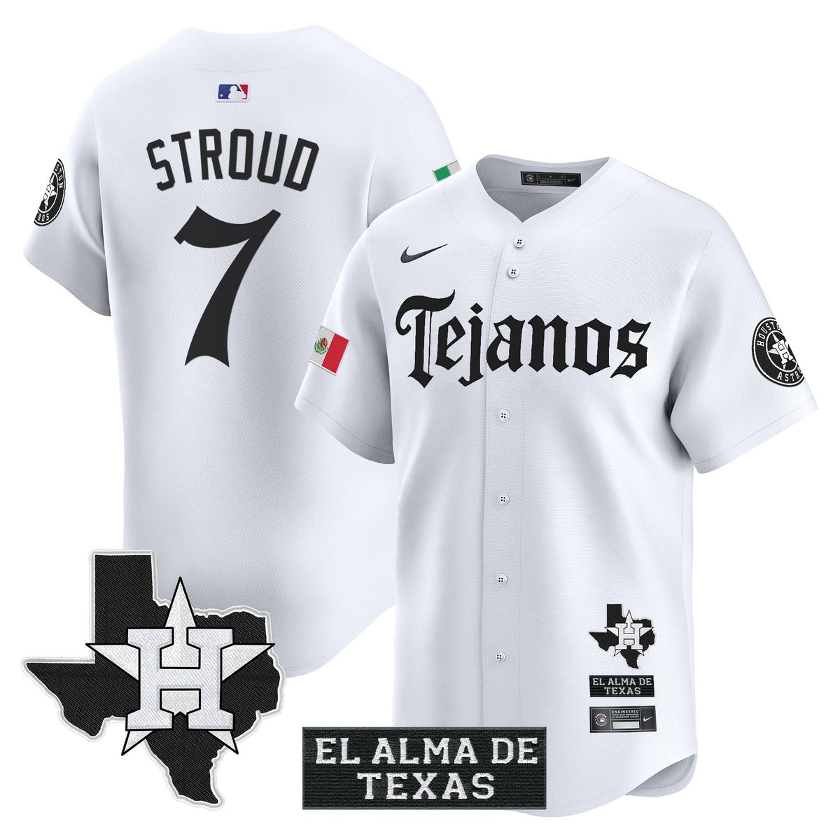 Houston Astros Mexico Tejano Barrio Style Vapor Premier Limited Jersey - Stitched-Cuztomshoes