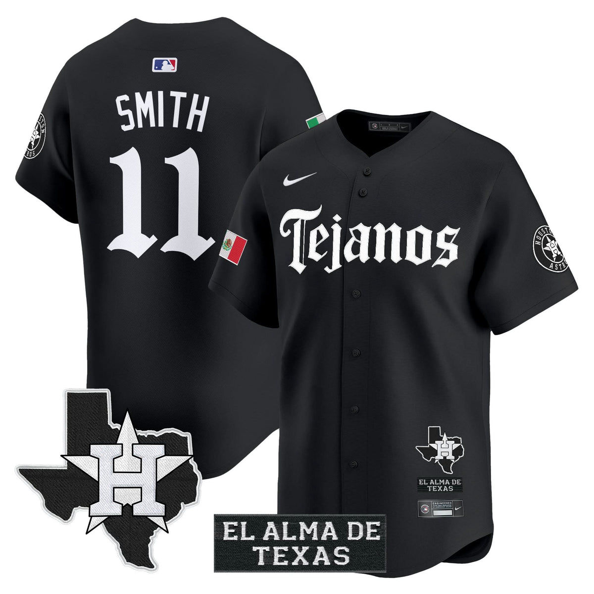 Houston Astros Mexico Tejano Barrio Style Vapor Premier Limited Jersey - Stitched-Cuztomshoes