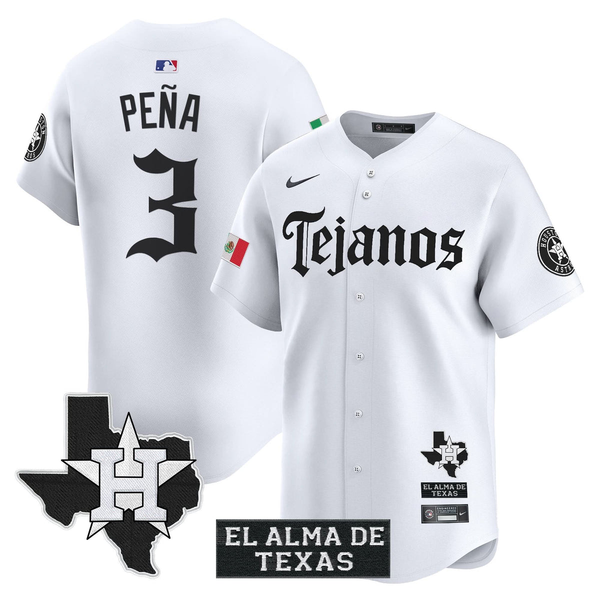 Houston Astros Mexico Tejano Barrio Style Vapor Premier Limited Jersey - Stitched-Cuztomshoes