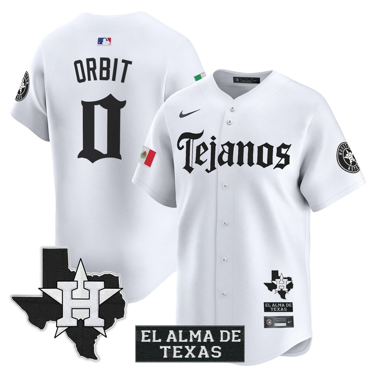 Houston Astros Mexico Tejano Barrio Style Vapor Premier Limited Jersey - Stitched-Cuztomshoes