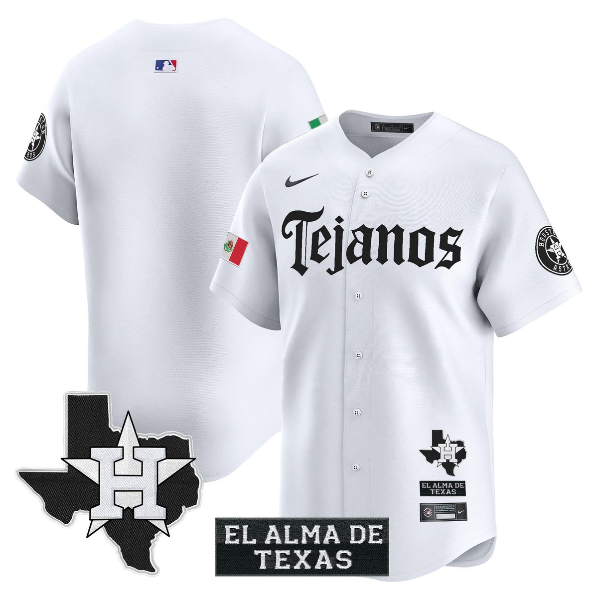 Houston Astros Mexico Tejano Barrio Style Vapor Premier Limited Jersey - Stitched-Cuztomshoes