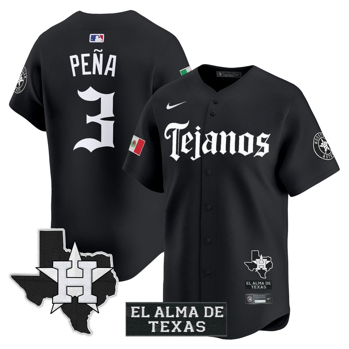 Houston Astros Mexico Tejano Barrio Style Vapor Premier Limited Jersey - Stitched-Cuztomshoes