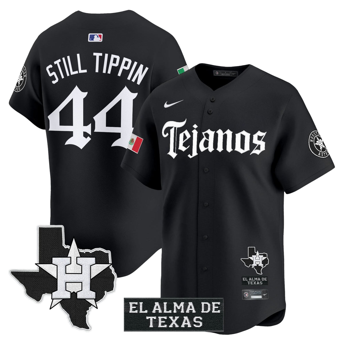 Houston Astros Mexico Tejano Barrio Style Vapor Premier Limited Jersey - Stitched-Cuztomshoes