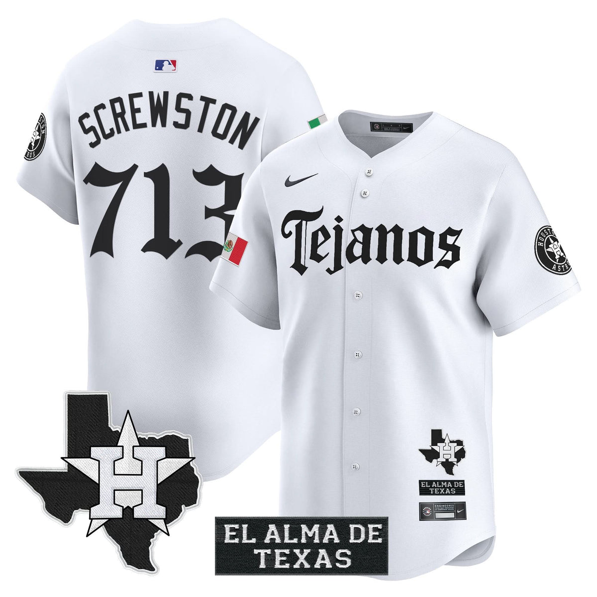 Houston Astros Mexico Tejano Barrio Style Vapor Premier Limited Jersey - Stitched-Cuztomshoes