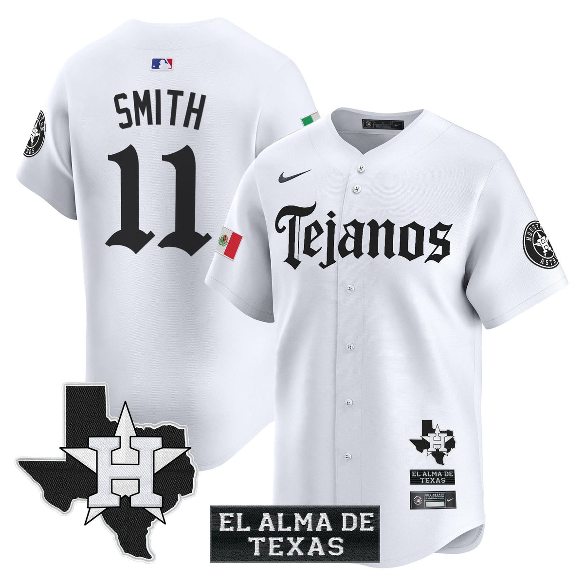 Houston Astros Mexico Tejano Barrio Style Vapor Premier Limited Jersey - Stitched-Cuztomshoes