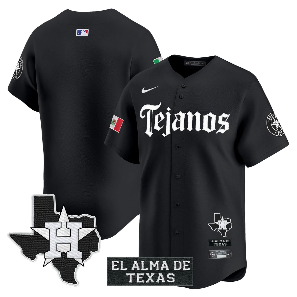 Houston Astros Mexico Tejano Barrio Style Vapor Premier Limited Jersey - Stitched-Cuztomshoes