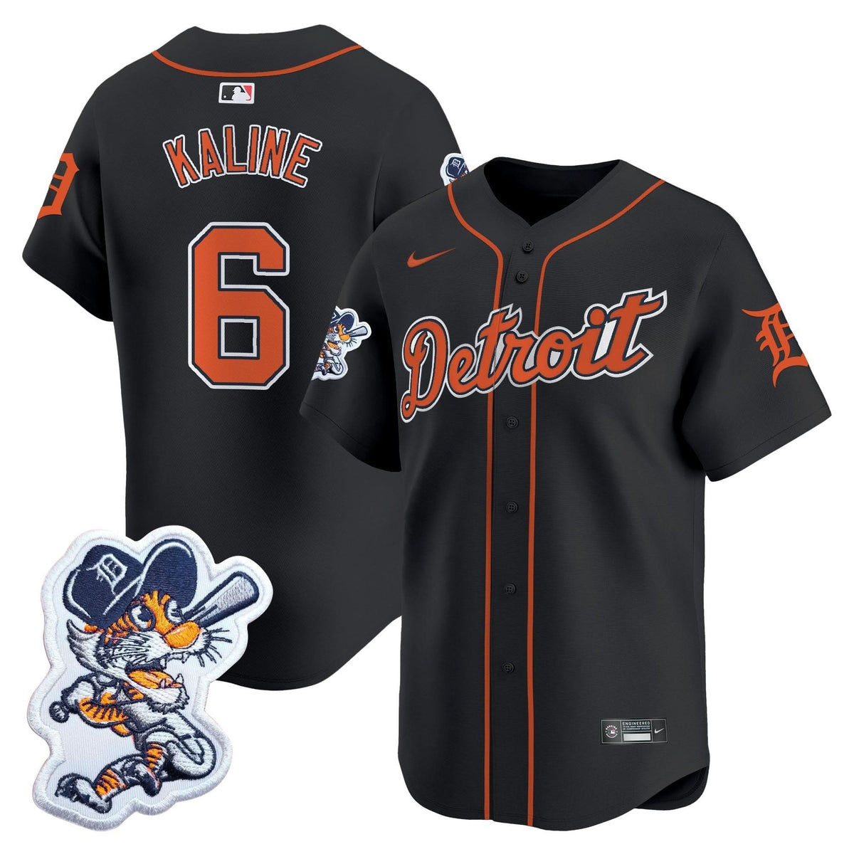 Detroit Tigers Paws Patch Vapor Premier Limited Jersey - Stitched