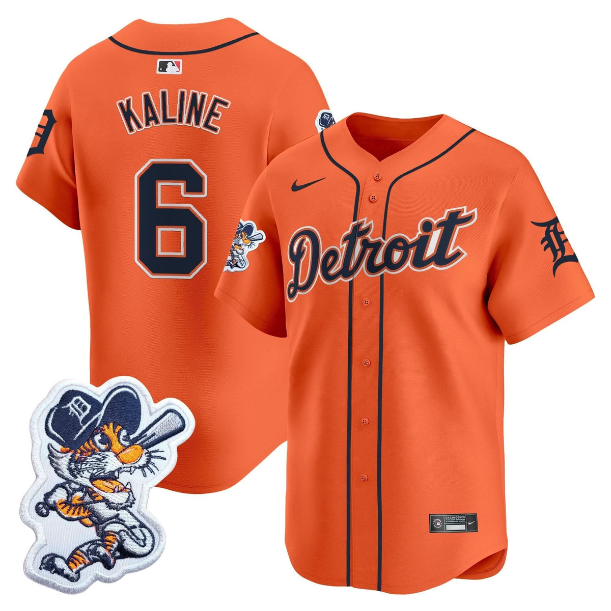 Detroit Tigers Paws Patch Vapor Premier Limited Jersey - Stitched