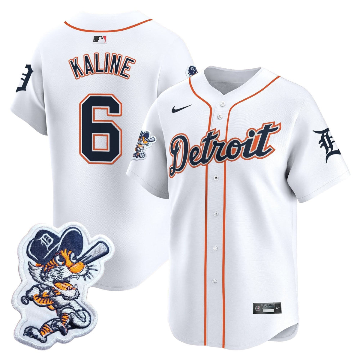 Detroit Tigers Paws Patch Vapor Premier Limited Jersey - Stitched