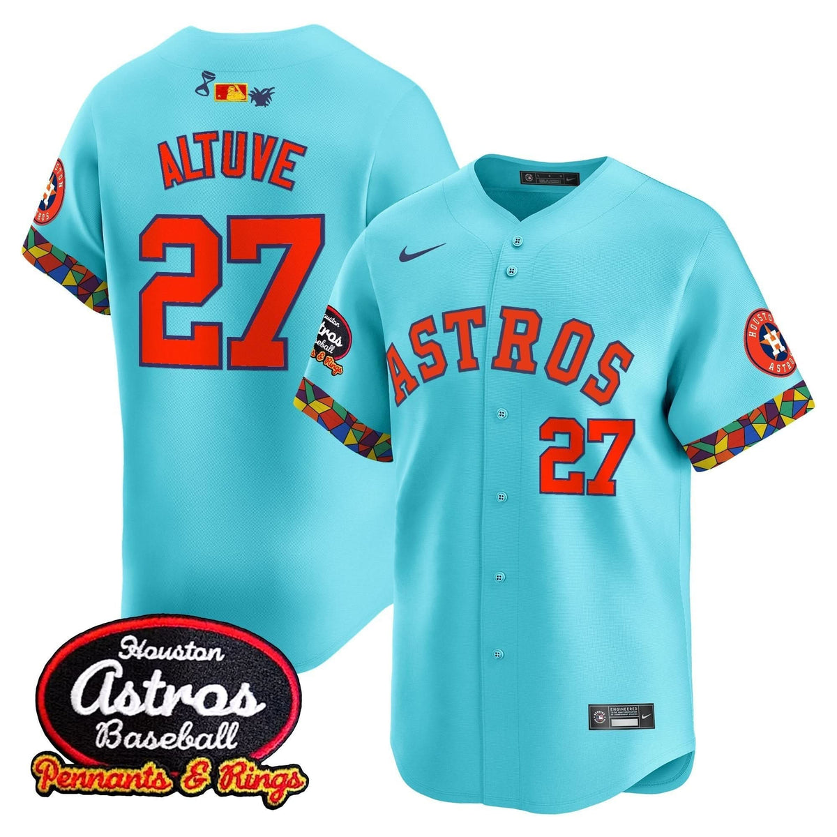 Houston Astros x El Tiempo Cantina Vapor Premier Limited Jersey - Stitched-Cuztomshoes