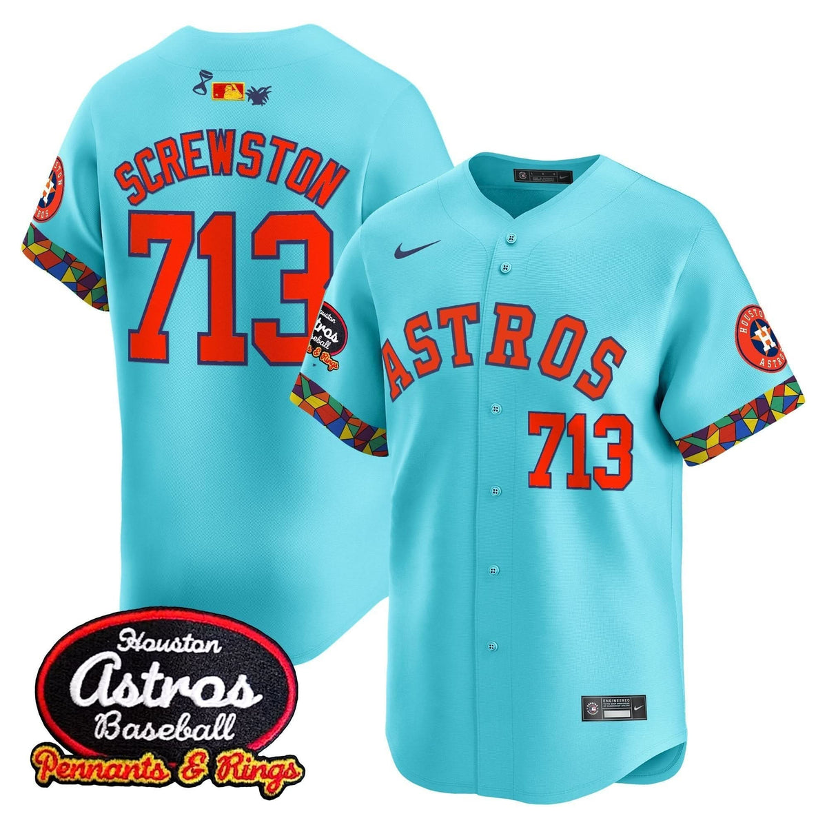 Houston Astros x El Tiempo Cantina Vapor Premier Limited Jersey - Stitched-Cuztomshoes