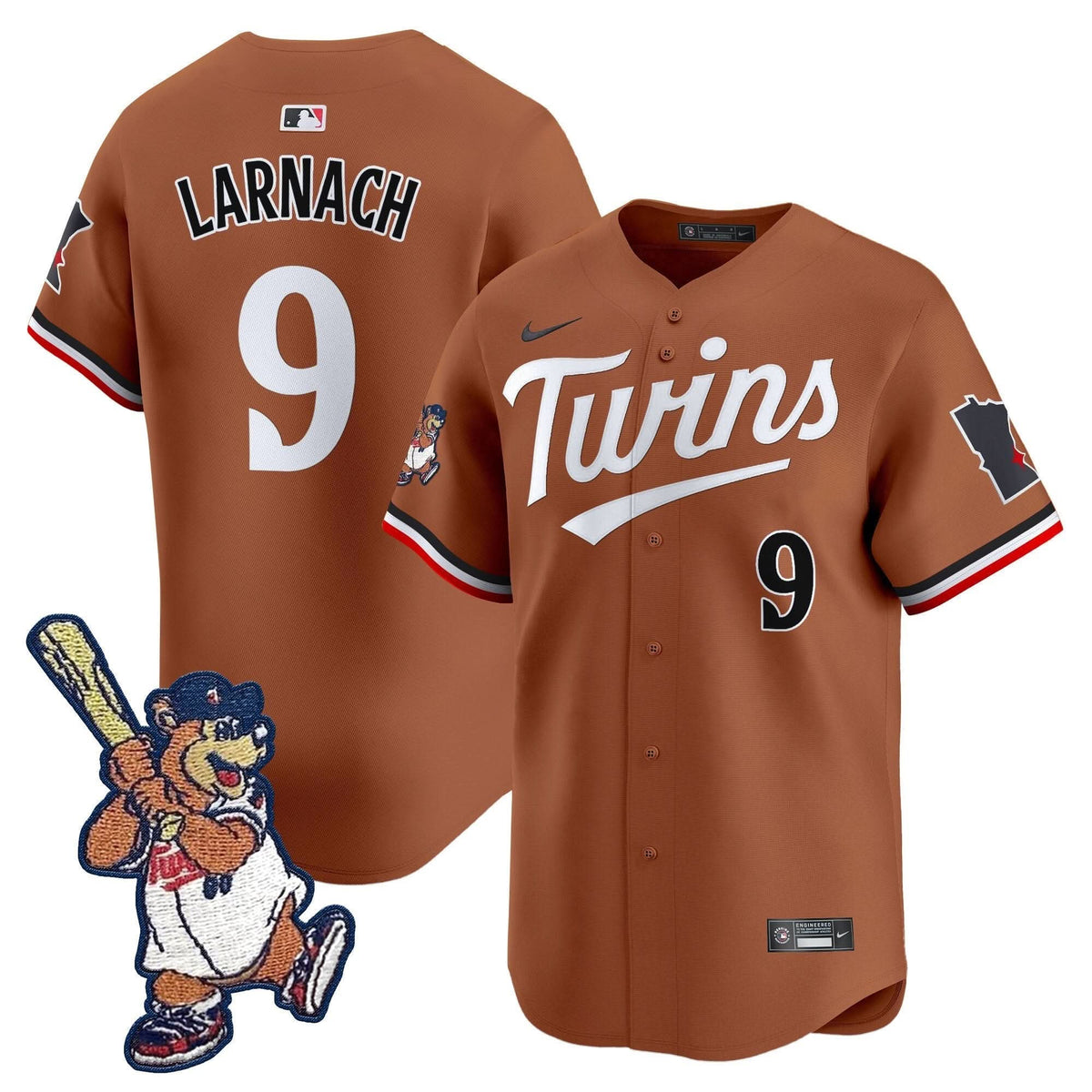 Minnesota Twins T.C. Bear Patch Vapor Premier Limited Jersey - Stitched