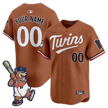 Minnesota Twins T.C. Bear Patch Vapor Premier Limited Custom Jersey - Stitched