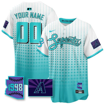 Custom Name/Gender AD Purple for Second ÒSerpientesÓ City Connect Jersey - Stitched