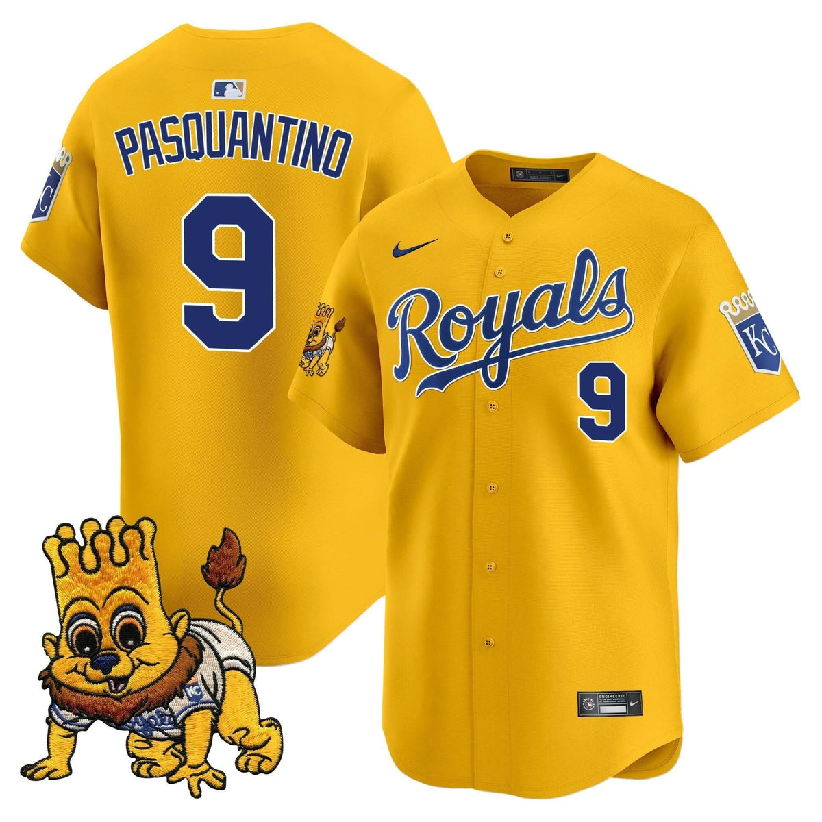 Kansas City Royals Sluggerrr Patch Vapor Premier Limited Jersey - Stitched