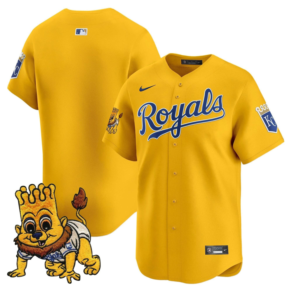Kansas City Royals Sluggerrr Patch Vapor Premier Limited Jersey - Stitched