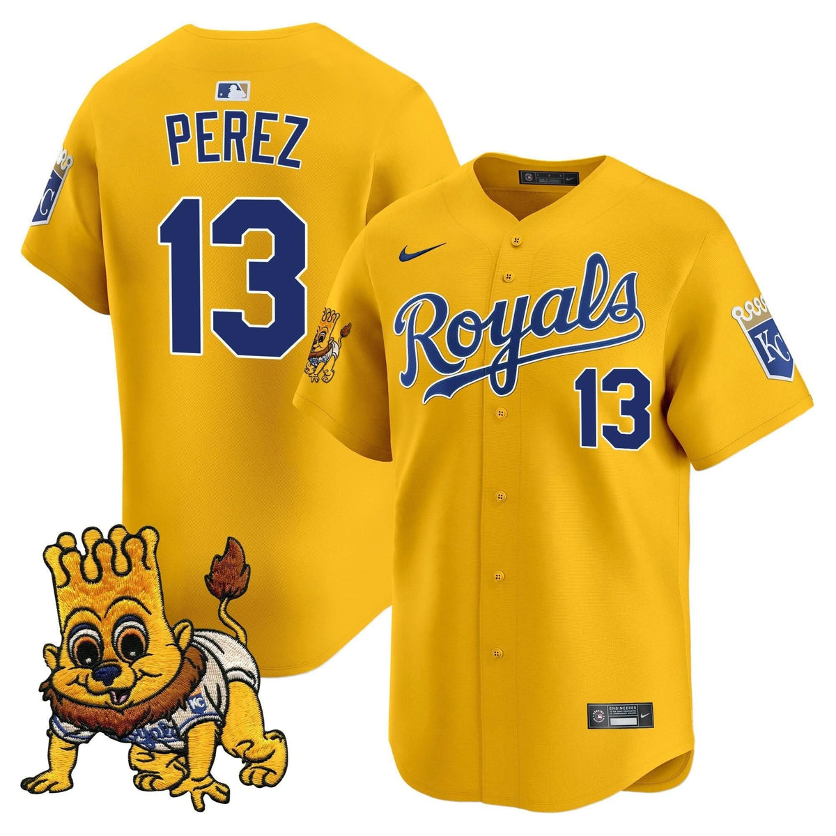 Kansas City Royals Sluggerrr Patch Vapor Premier Limited Jersey - Stitched