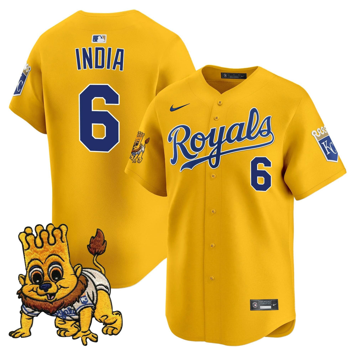 Kansas City Royals Sluggerrr Patch Vapor Premier Limited Jersey - Stitched