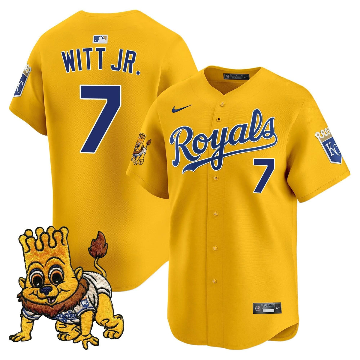 Kansas City Royals Sluggerrr Patch Vapor Premier Limited Jersey - Stitched