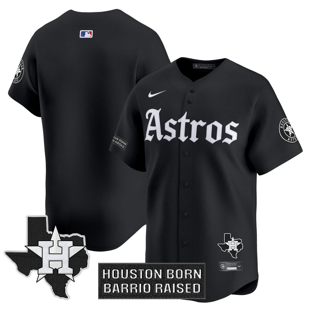 Houston Astros 'Gothic Edition' Vapor Premier Limited Jersey - Stitched-Cuztomshoes