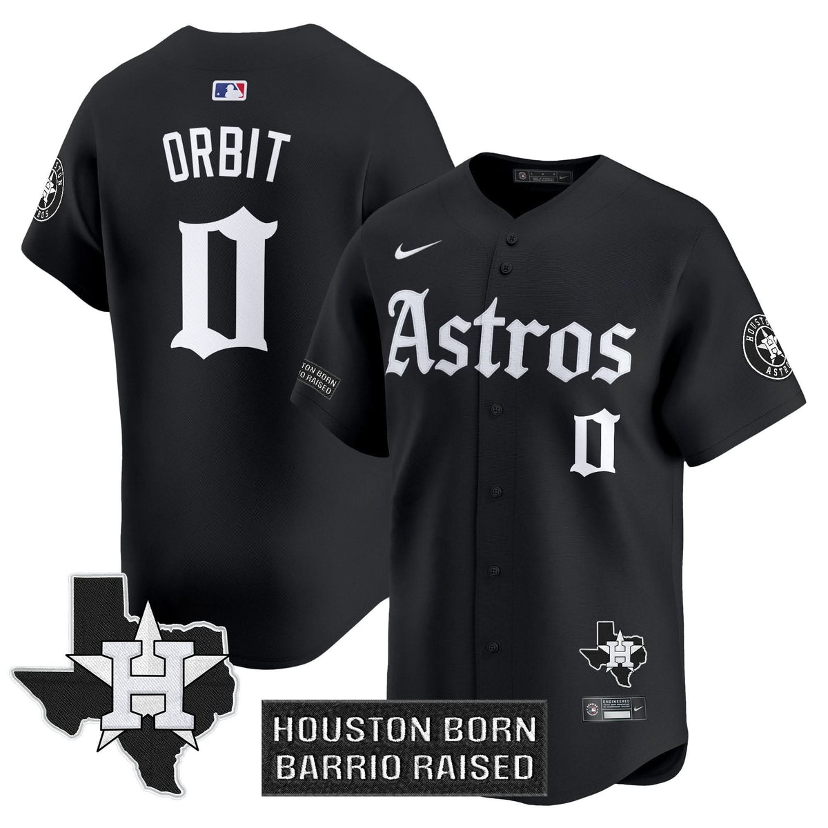 Houston Astros 'Gothic Edition' Vapor Premier Limited Jersey - Stitched-Cuztomshoes