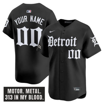Detroit Tigers 'Motor Gothic Edition' Vapor Premier Limited Custom Jersey - Stitched
