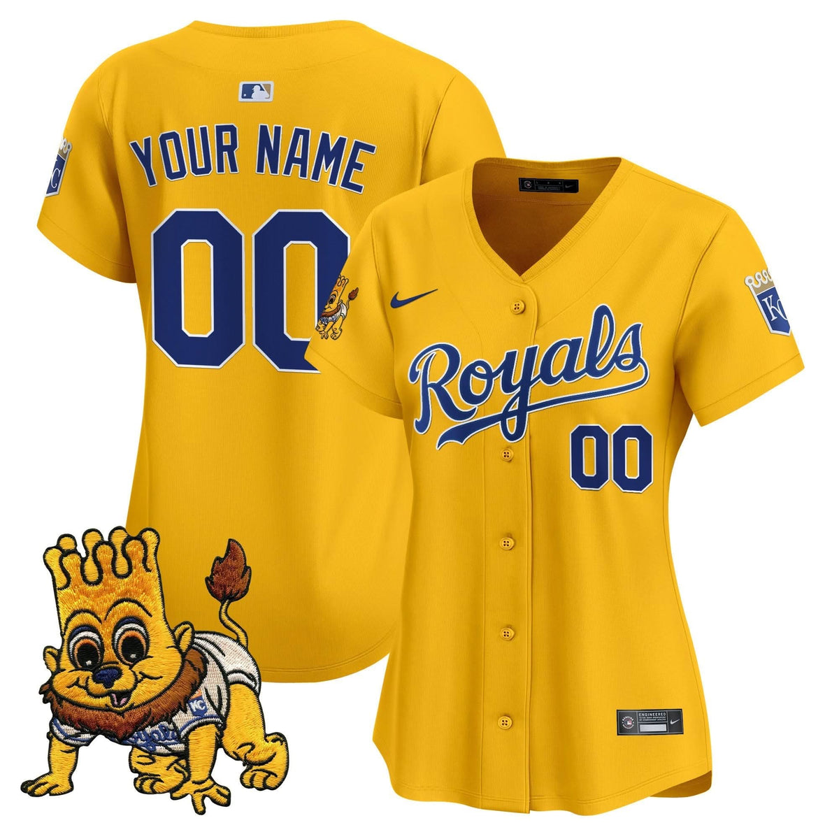 Kansas City Royals Sluggerrr Patch Vapor Premier Limited Custom Jersey - Stitched