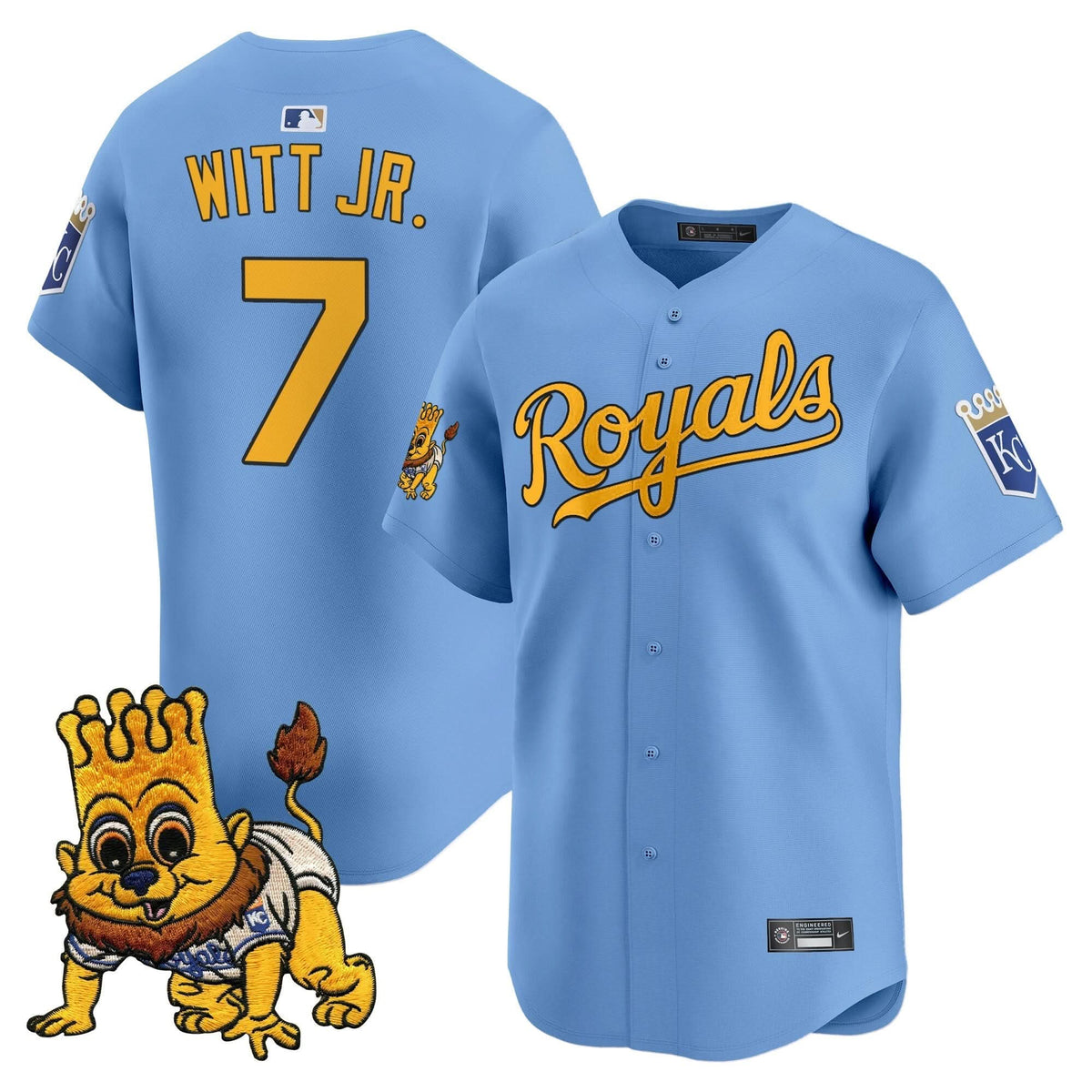 Kansas City Royals Sluggerrr Patch Vapor Premier Limited Jersey - Stitched