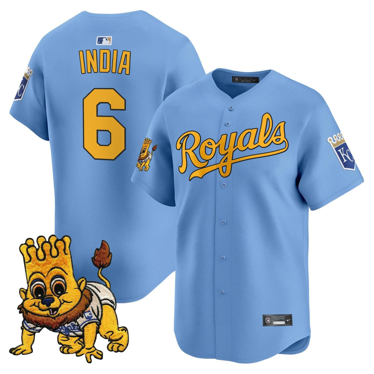 Kansas City Royals Sluggerrr Patch Vapor Premier Limited Jersey - Stitched