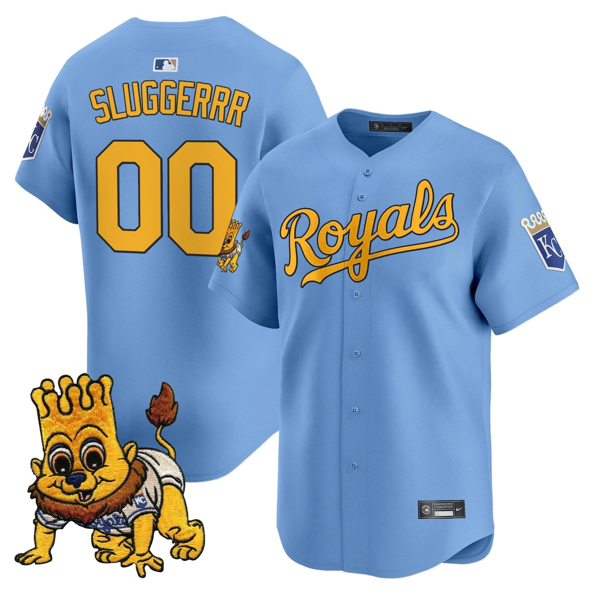 Kansas City Royals Sluggerrr Patch Vapor Premier Limited Jersey - Stitched