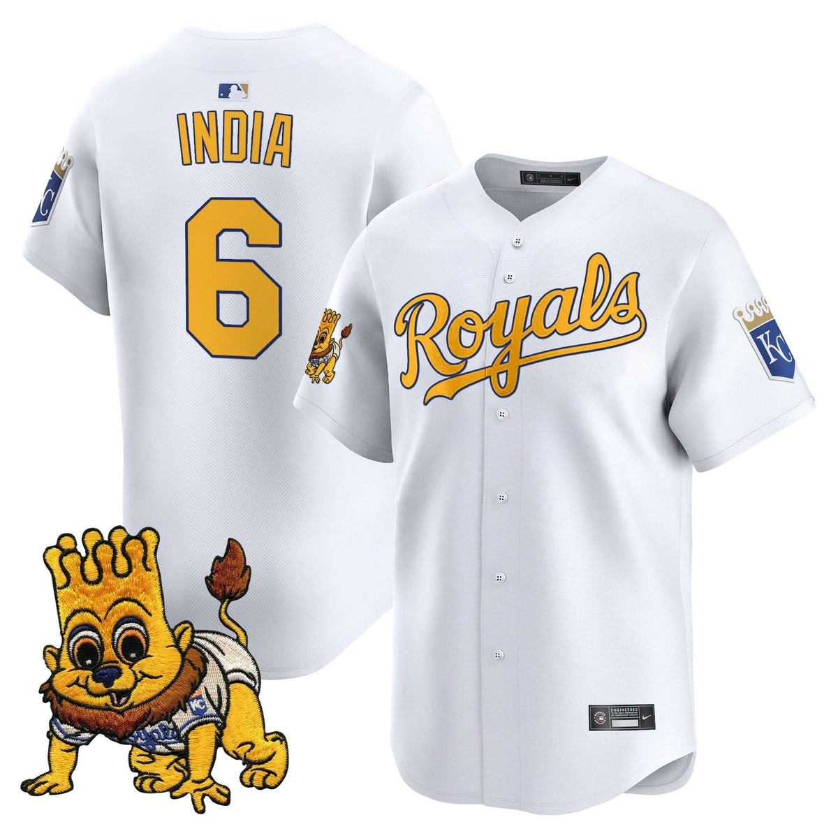 Kansas City Royals Sluggerrr Patch Vapor Premier Limited Jersey - Stitched