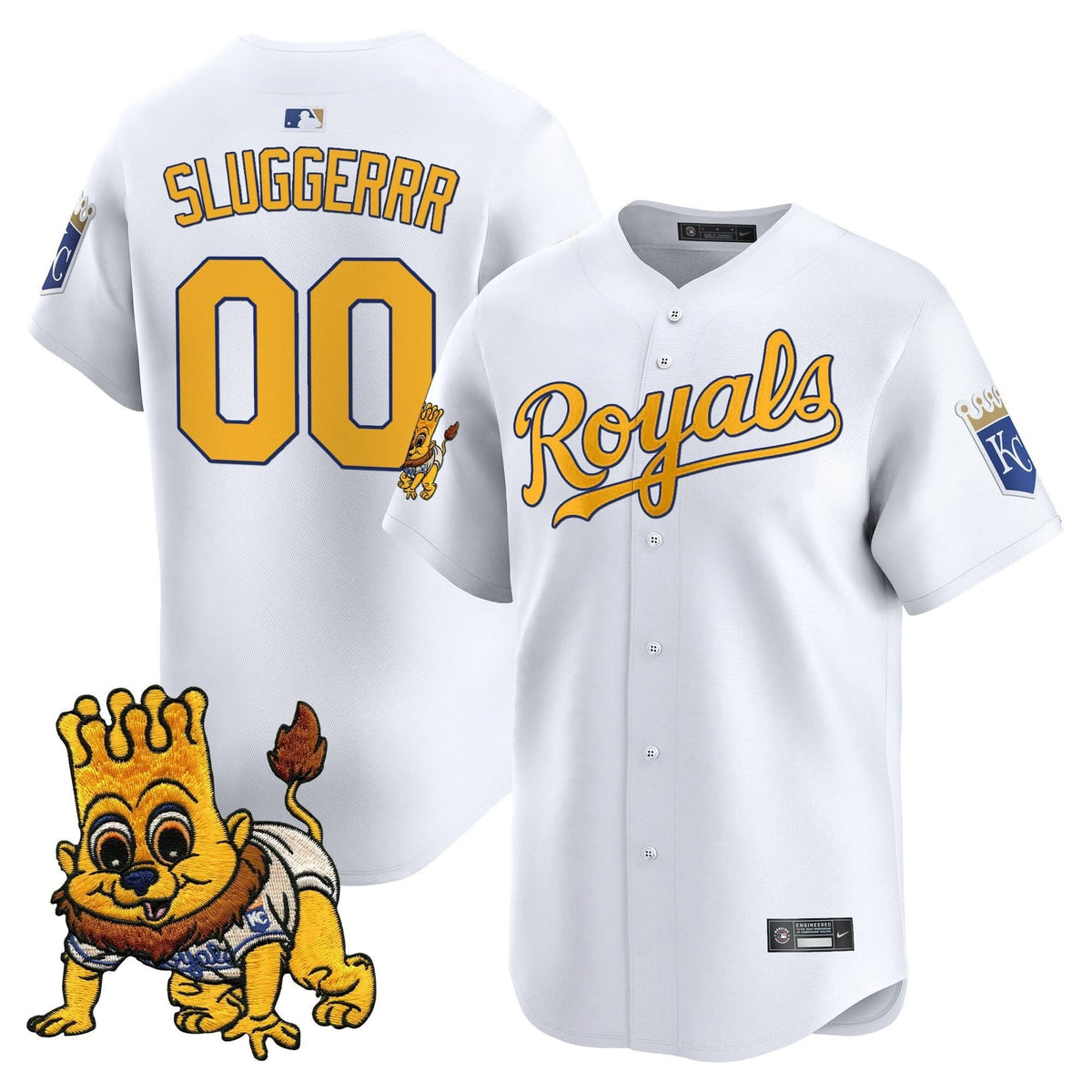 Kansas City Royals Sluggerrr Patch Vapor Premier Limited Jersey - Stitched
