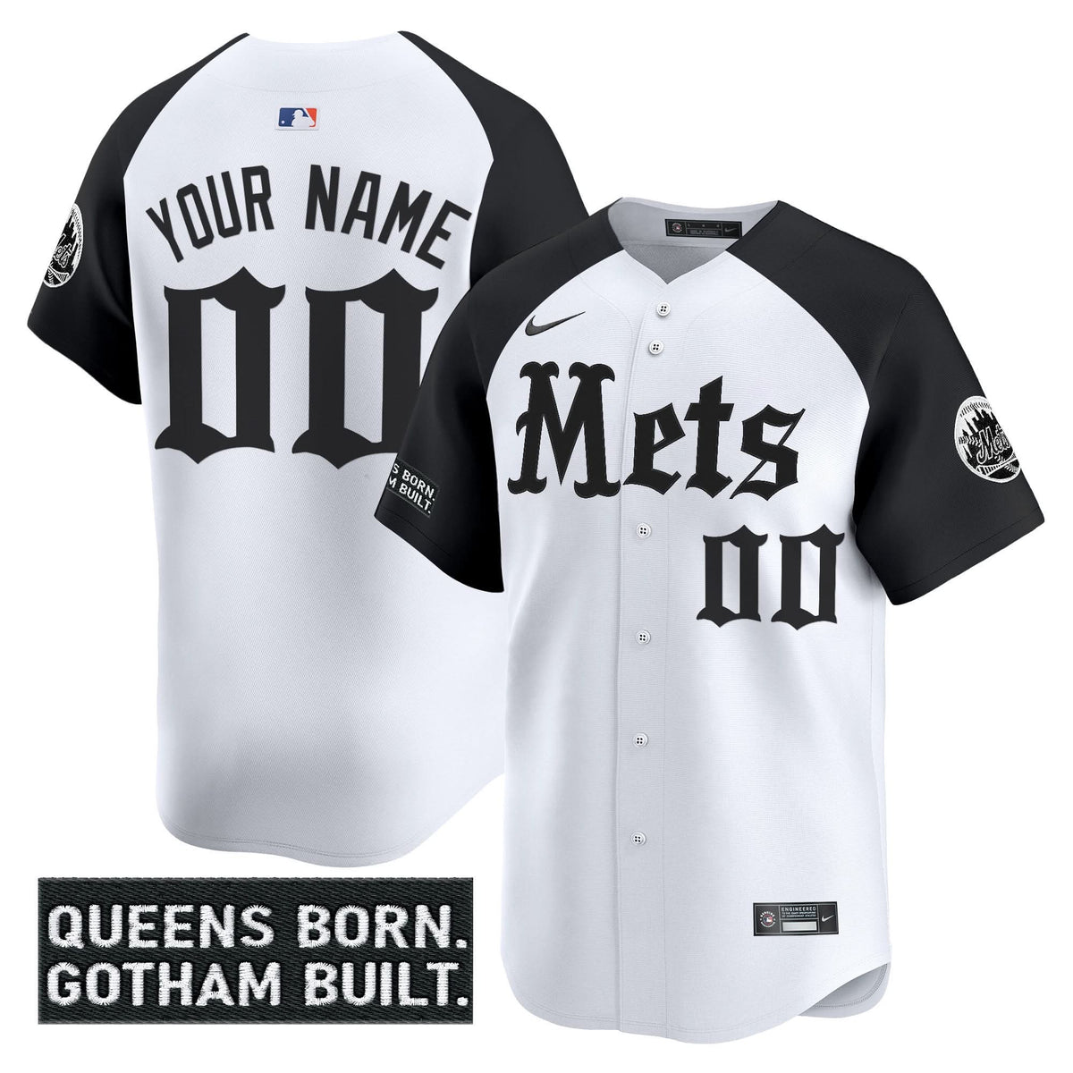 New York Mets 'Gotham Gothic Edition' Vapor Premier Limited Custom Jersey - Stitched-Cuztomshoes