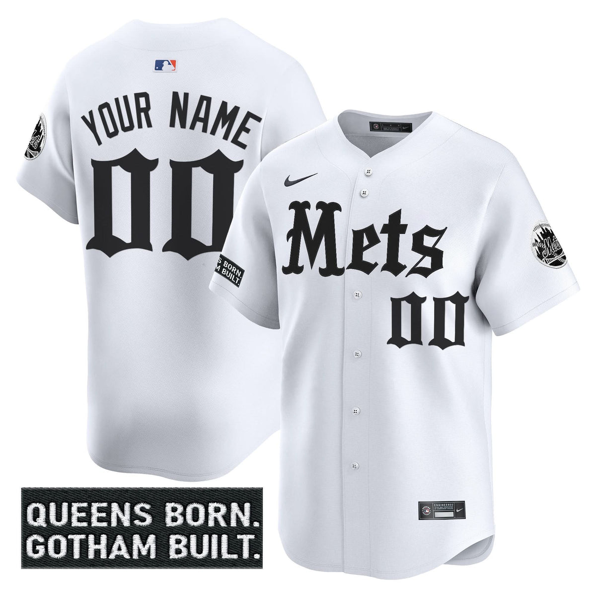 New York Mets 'Gotham Gothic Edition' Vapor Premier Limited Custom Jersey - Stitched-Cuztomshoes