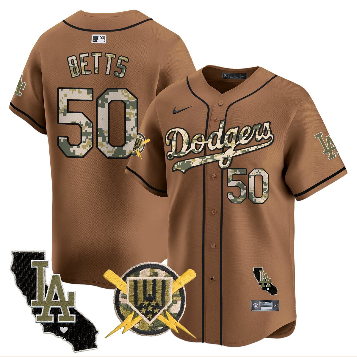 Los Angeles Dodgers Armed Forces Day Vapor Premier Limited Jersey - Stitched