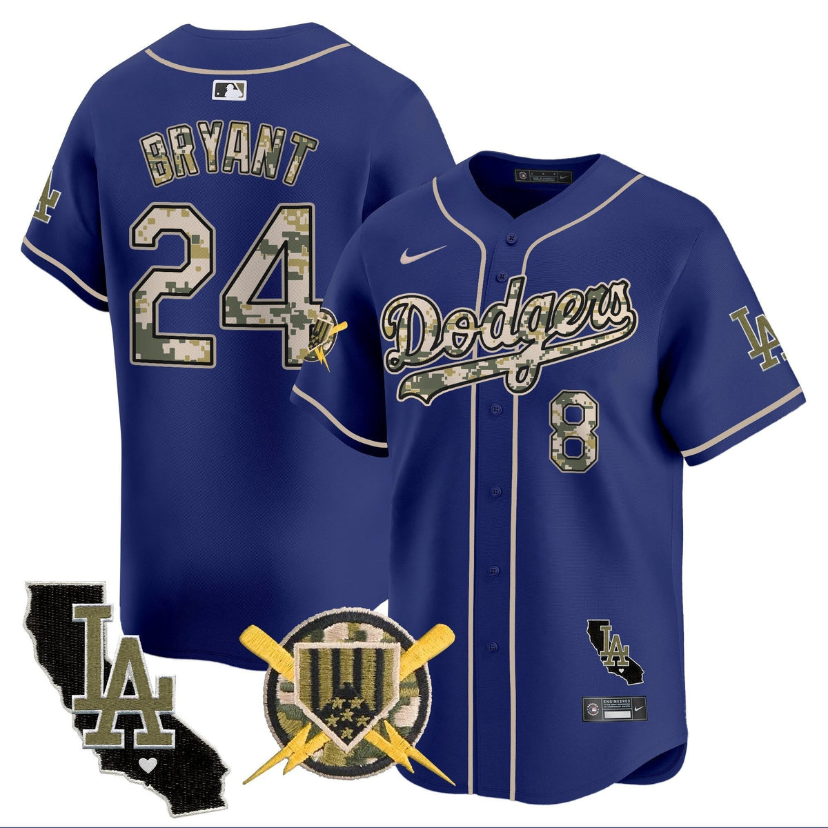 Los Angeles Dodgers Armed Forces Day Vapor Premier Limited Jersey - Stitched