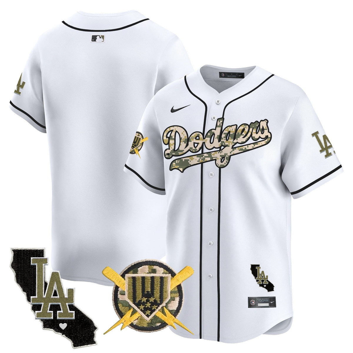 Los Angeles Dodgers Armed Forces Day Vapor Premier Limited Jersey - Stitched
