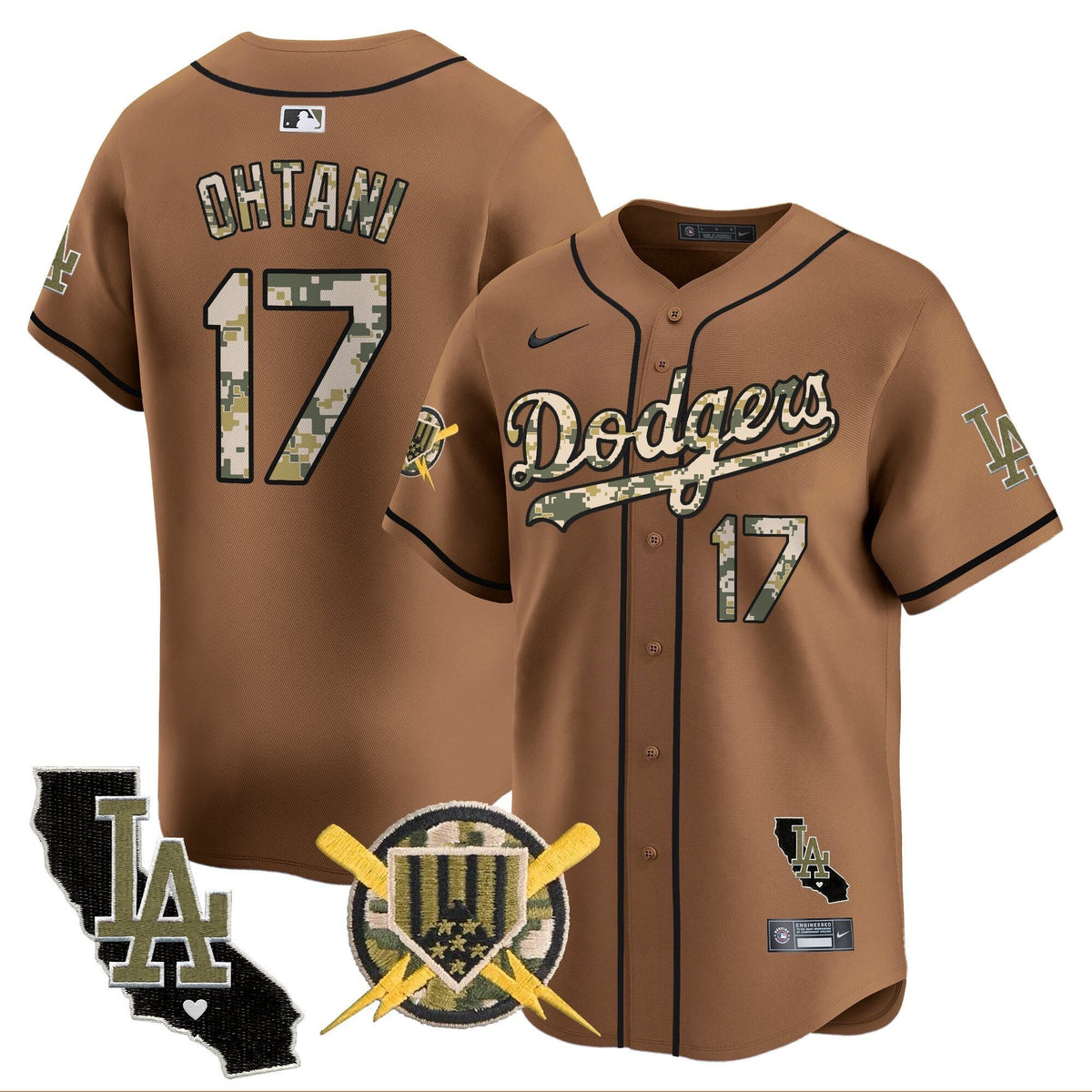Los Angeles Dodgers Armed Forces Day Vapor Premier Limited Jersey - Stitched
