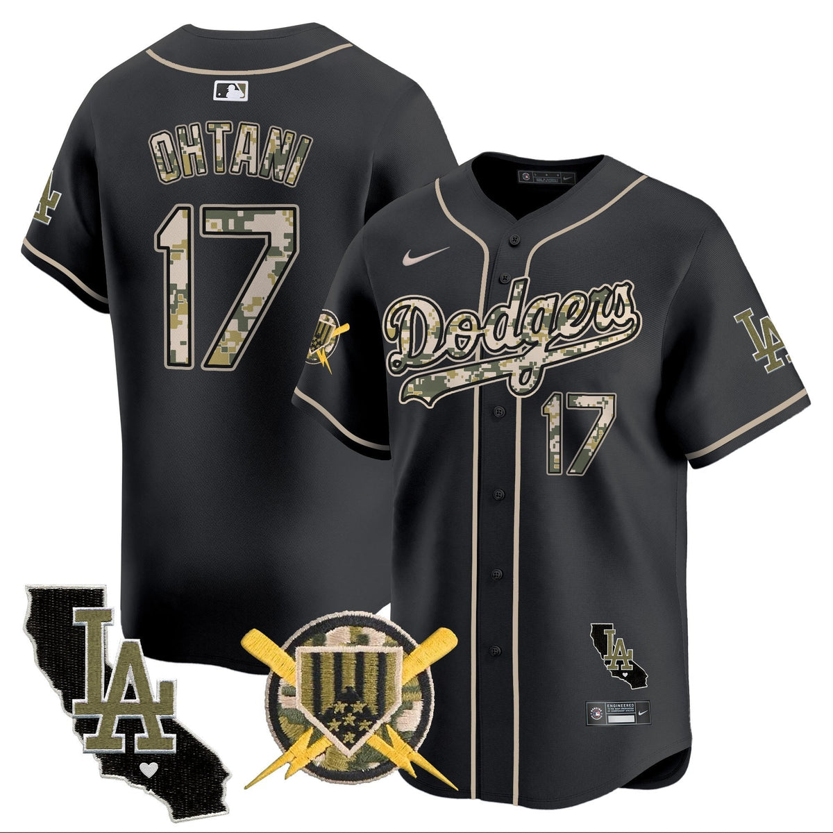 Los Angeles Dodgers Armed Forces Day Vapor Premier Limited Jersey - Stitched