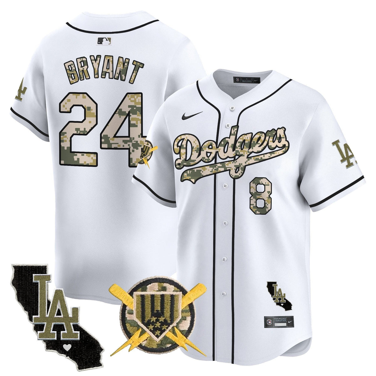 Los Angeles Dodgers Armed Forces Day Vapor Premier Limited Jersey - Stitched