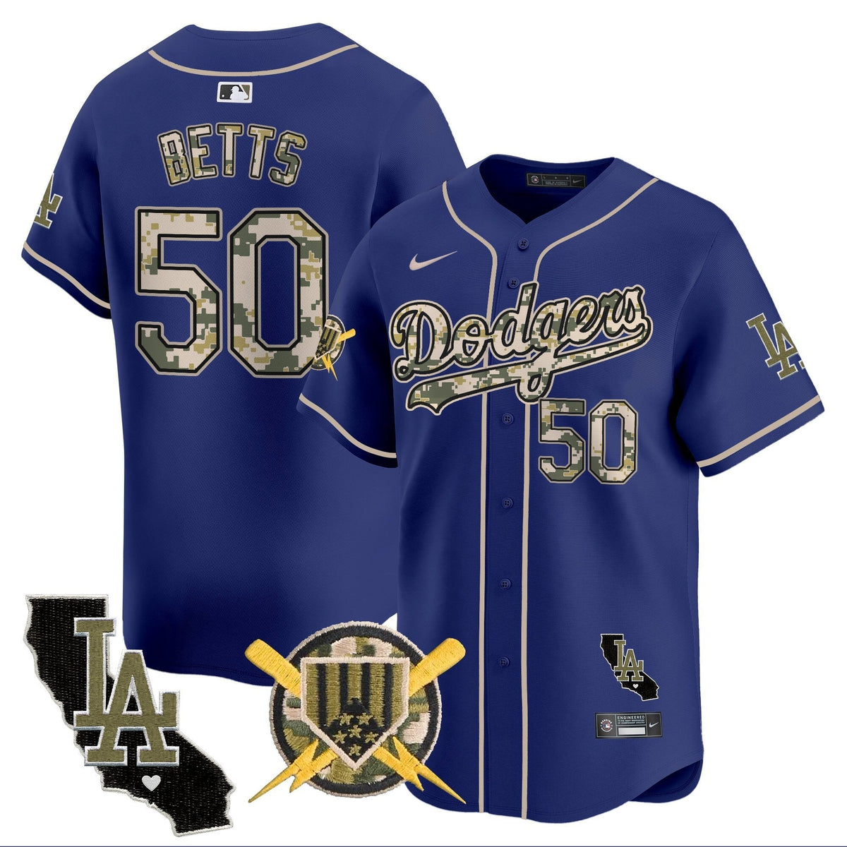 Los Angeles Dodgers Armed Forces Day Vapor Premier Limited Jersey - Stitched
