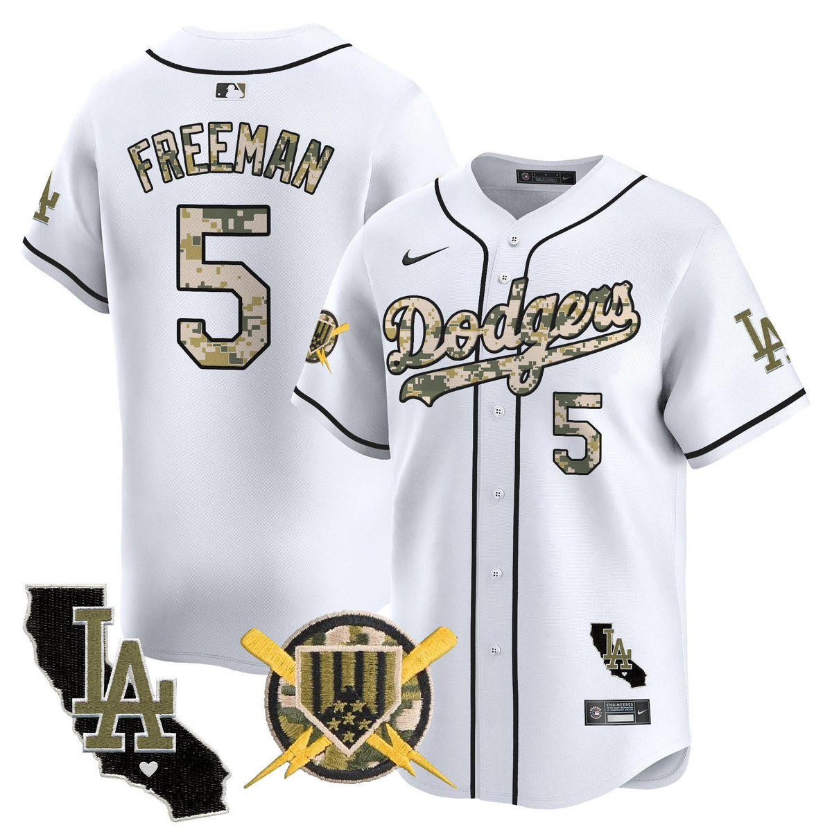 Los Angeles Dodgers Armed Forces Day Vapor Premier Limited Jersey - Stitched
